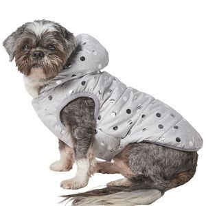 Frisco Silver Polka Dotted Dog & Cat Coat